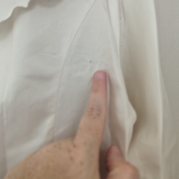 Vintage Victorian Revival Satin Embroidery Bib Collar Top Cottagecore - Picture 8 of 12